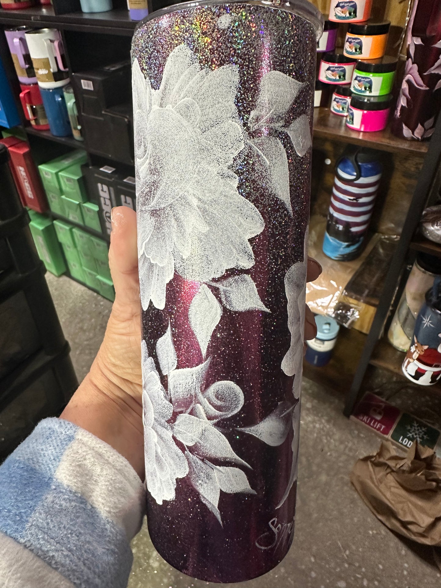 One-of-a-Kind Hand-Painted Tumbler
