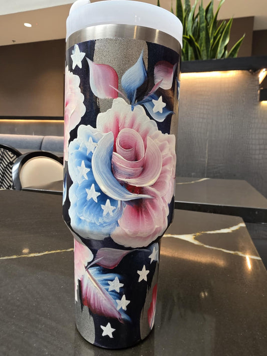 One-of-a-Kind Hand-Painted Tumbler