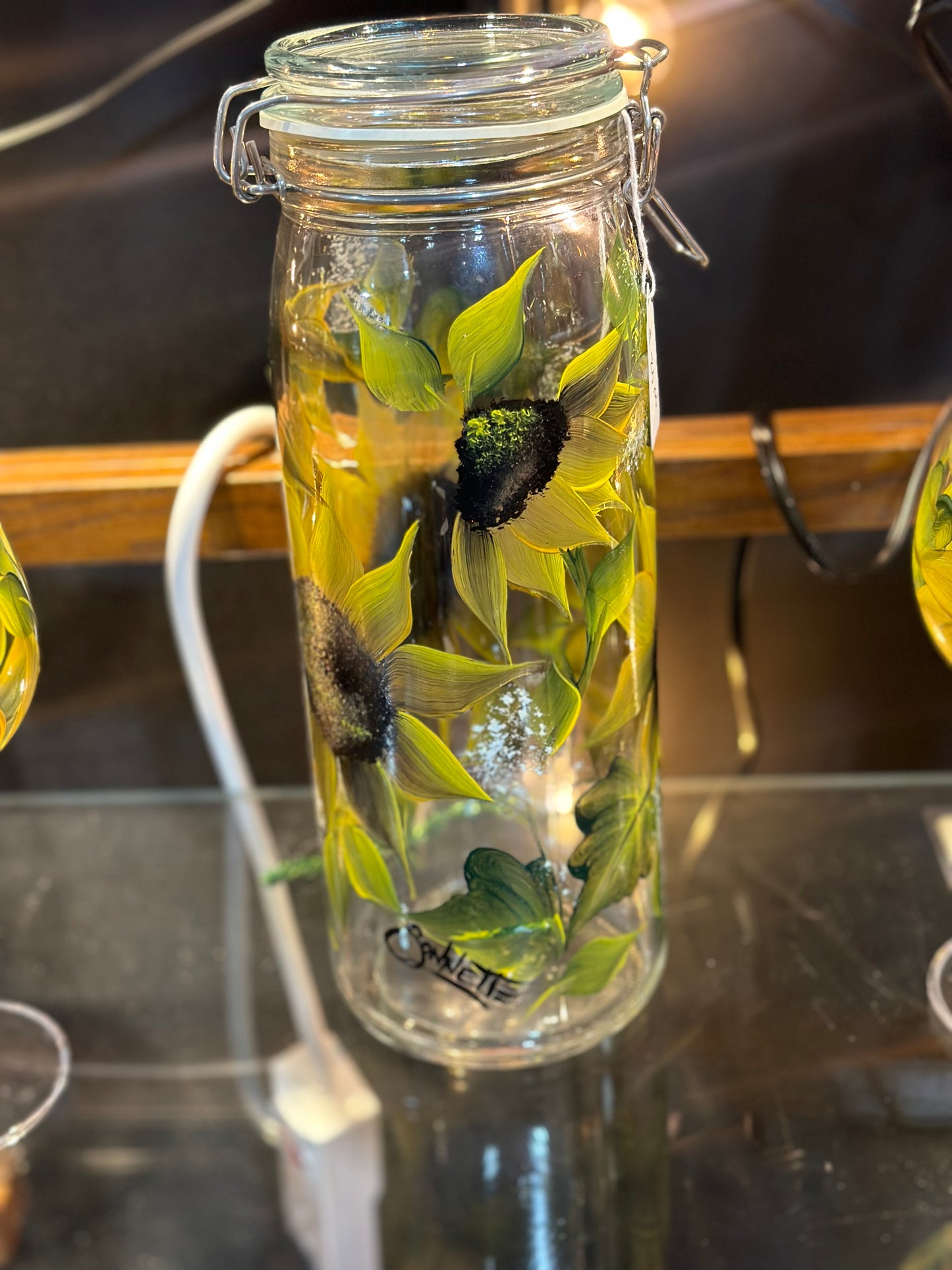 One-of-a-Kind Hand-Painted Canister