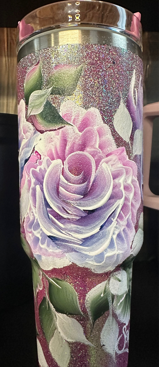 One-of-a-Kind Hand-Painted Tumbler