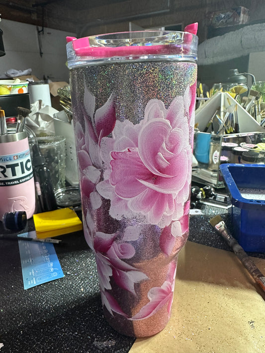 One-of-a-Kind Hand-Painted Tumbler