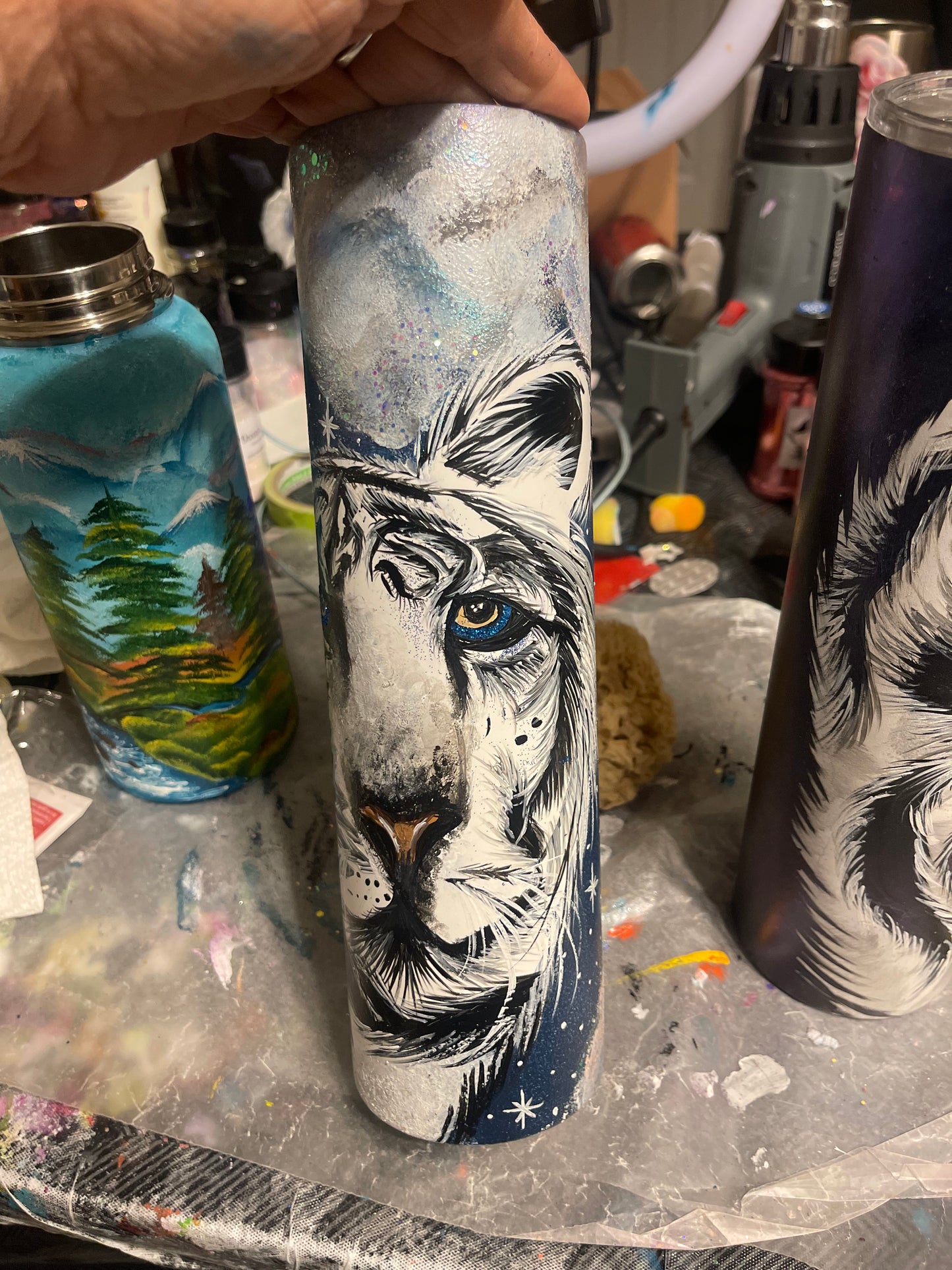 One-of-a-Kind Hand-Painted Tumbler