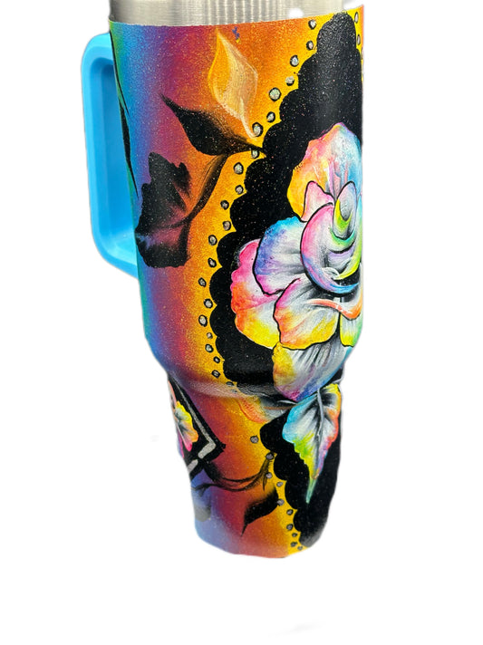 One-of-a-Kind Hand-Painted Tumbler