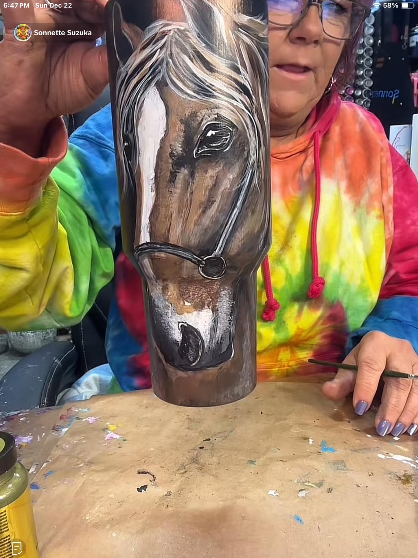 One-of-a-Kind Hand-Painted Tumbler