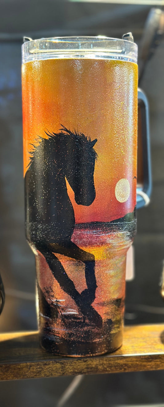 One-of-a-Kind Hand-Painted Tumbler