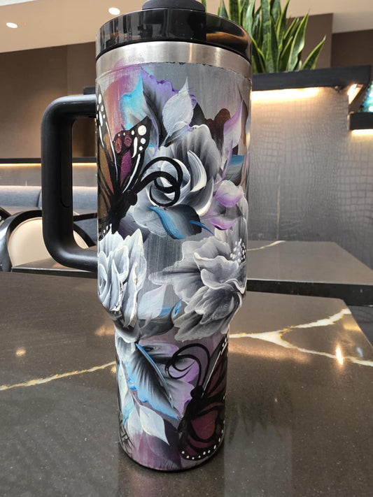 One-of-a-Kind Hand-Painted Tumbler