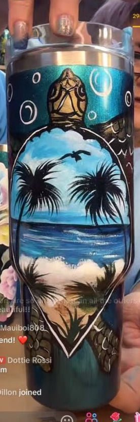 One-of-a-Kind Hand-Painted Tumbler