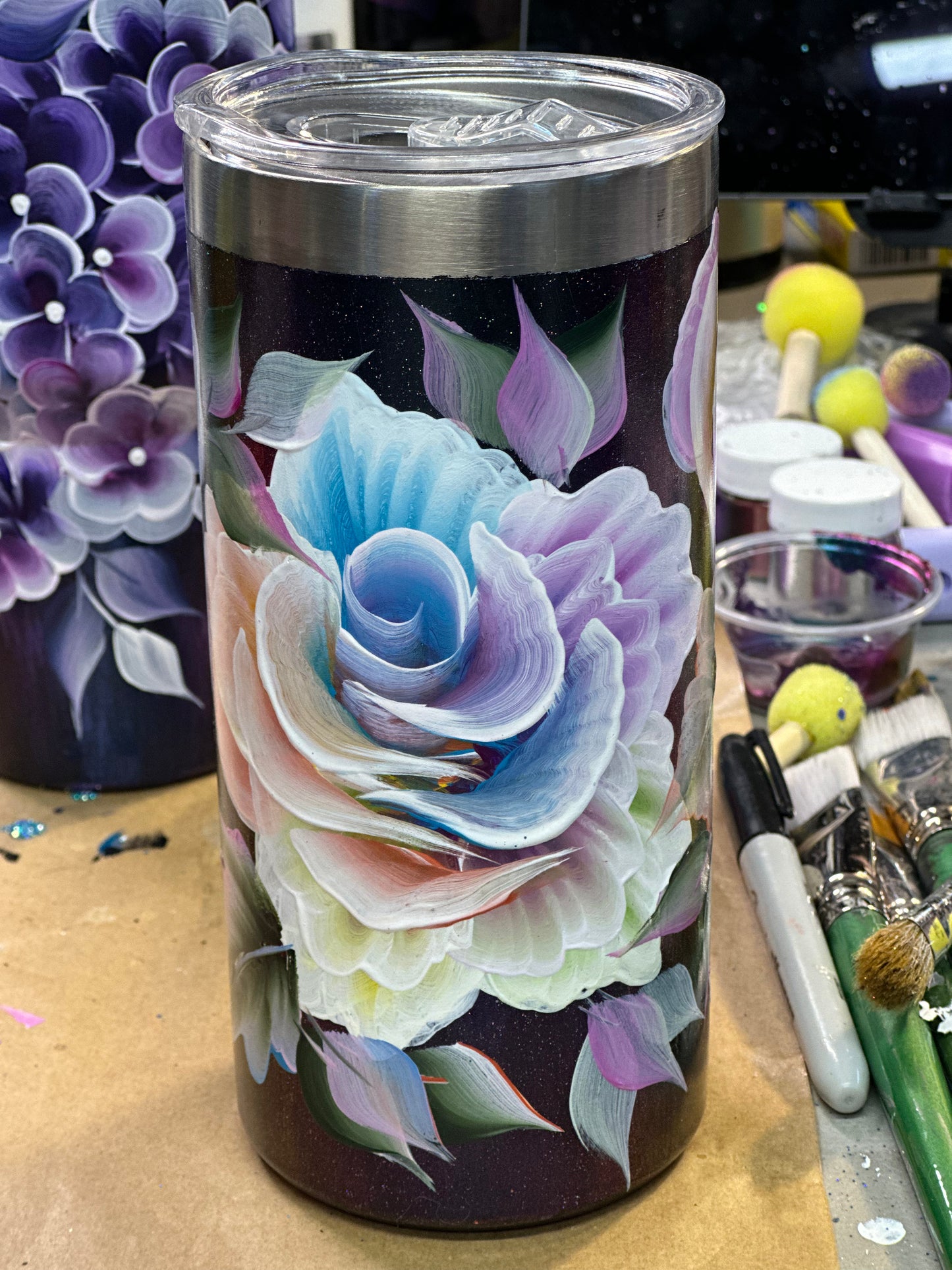 One-of-a-Kind Hand-Painted Tumbler