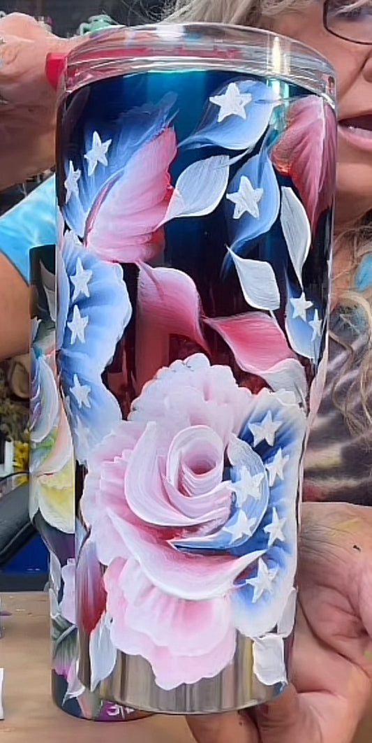 One-of-a-Kind Hand-Painted Tumbler
