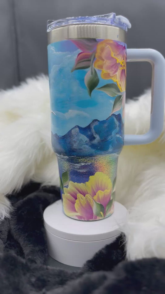 One-of-a-Kind Hand-Painted Tumbler